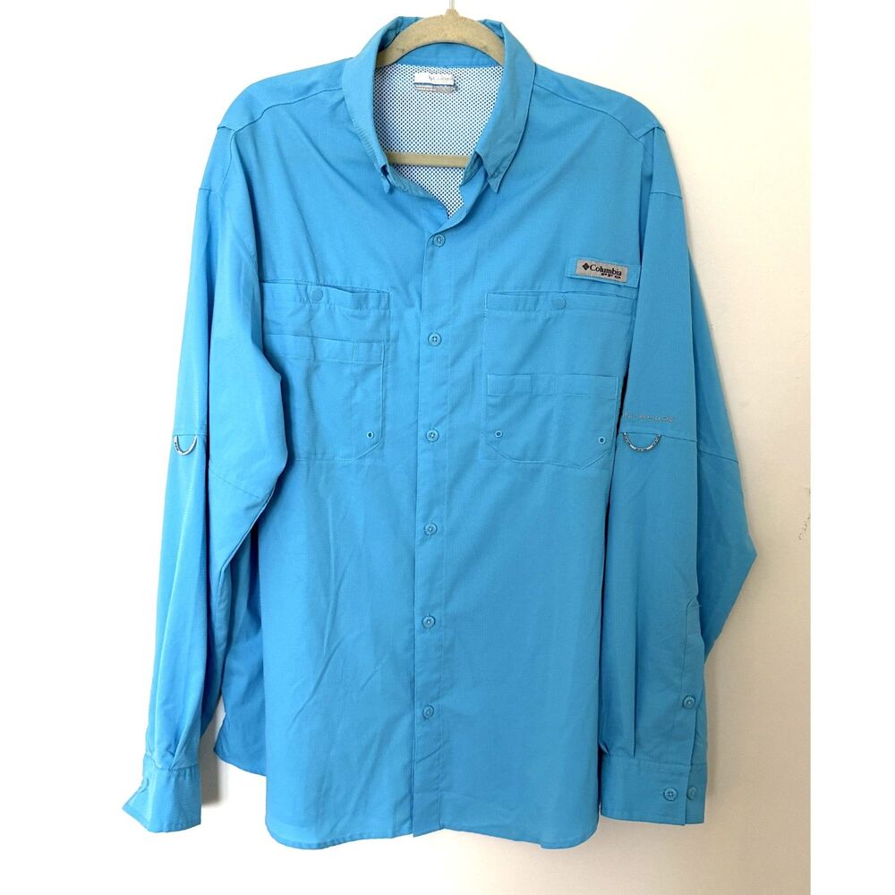 Columbia PFG Tamiami II Long Sleeve Shirt Performance Fishing Gorpcore Sz L